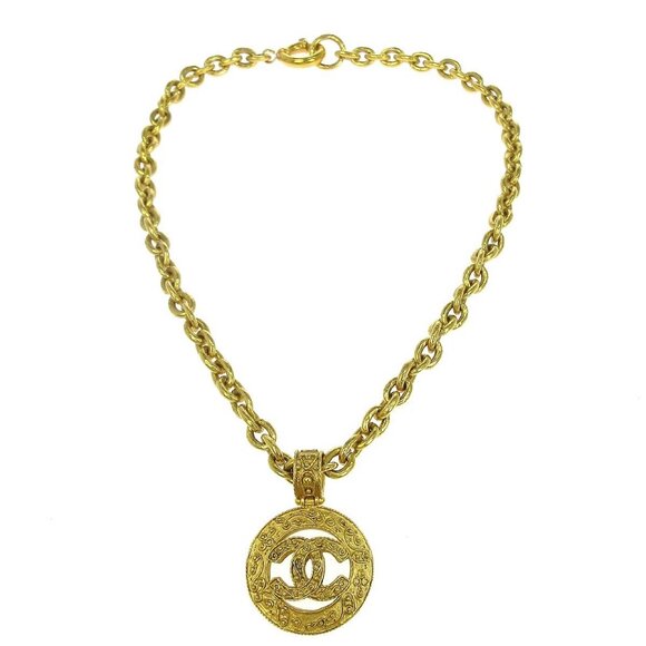 Chanel Medallion Chain Necklace 94A Gold KQ00001 - Picture 1 of 7